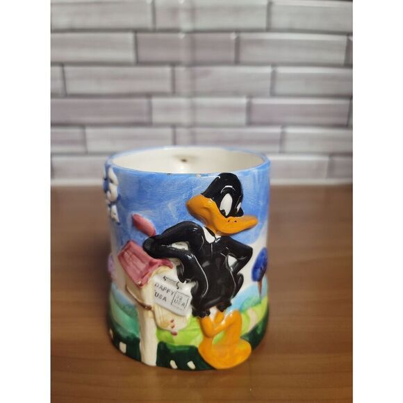 1989 Looney Tunes Daffy Duck Coffee Mug - Picture 1 of 10